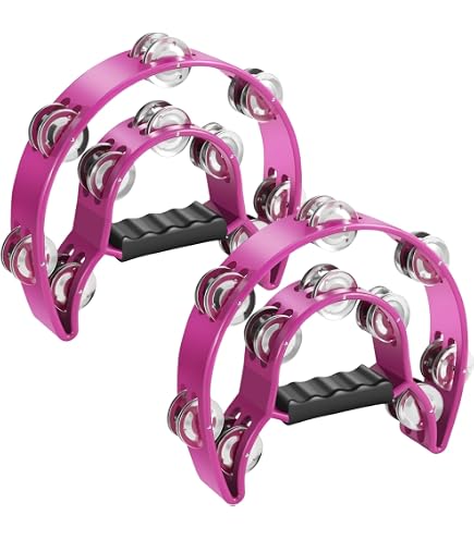 ③まるポン 様 tambourine lightpink Flexzion Flower Tambourine - 8 Inch Handheld Percussion Instrument
